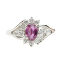 Purple Sapphire & Diamond Ring in 14k Gold