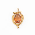 Vintage Citrine Snake Pendant in 14k Gold