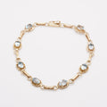 Vintage Blue Topaz Bracelet in 14k Gold