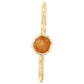 Mandarin Garnet Lapel Pin with Yellow Plated Post and Back in 14K Yellow Gold