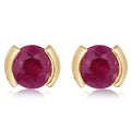 Ruby Earrings in 14K Yellow Gold
