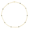 Fancy Montana Sapphire Station Necklace in 14K Gold