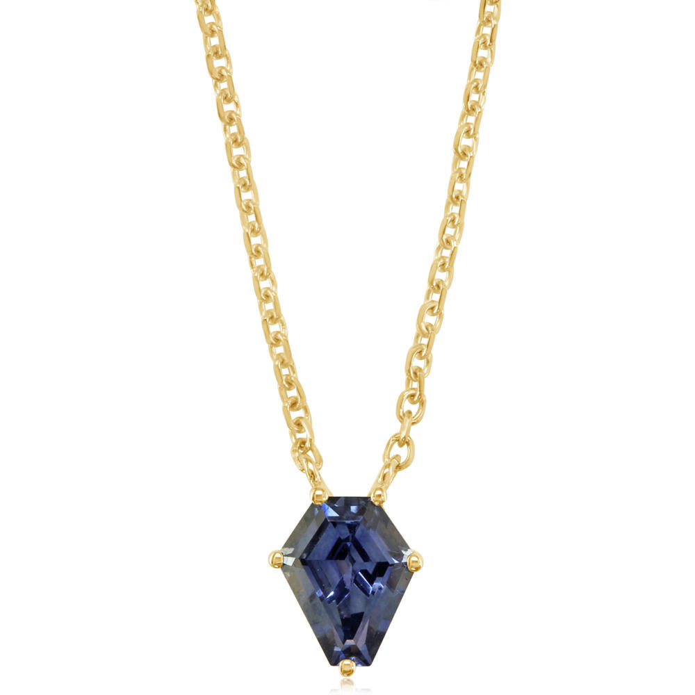 Montana Sapphire Necklace in 14k Gold