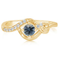 Montana Sapphire & Diamond Ring in 14K Yellow Gold