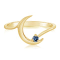 Montana Sapphire Moon Ring in 14K Yellow Gold