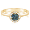 Montana Sapphire & Diamond Ring in 14k Gold