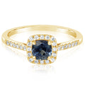 Montana Sapphire & Diamond Ring in 14K Yellow Gold