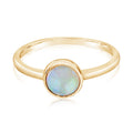 Australian Opal Ring in 14K Yellow Gold
