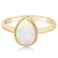 Australian Opal Ring in 14K Yellow Gold