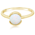 Australian Opal Ring in 14K Yellow Gold
