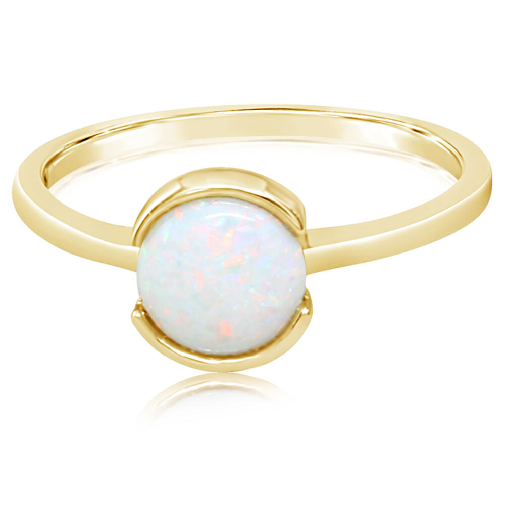 Australian Opal Ring in 14K Yellow Gold