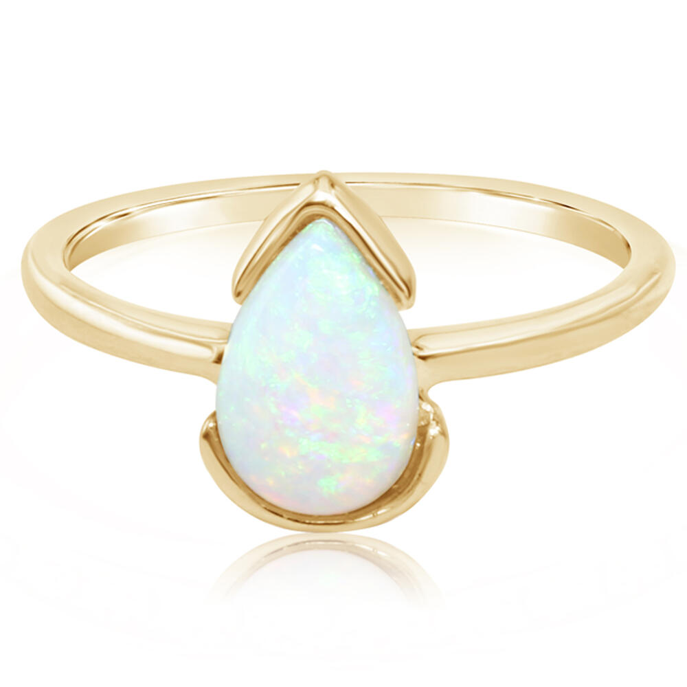 Australian Opal Ring in 14K Yellow Gold