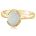 Australian Opal Ring in 14K Yellow Gold