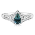 Montana Sapphire Ring in 14K White Gold