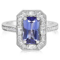 Tanzanite & Diamond Ring in Platinum