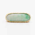 Vintage Jade Saddle Ring in 18K Gold